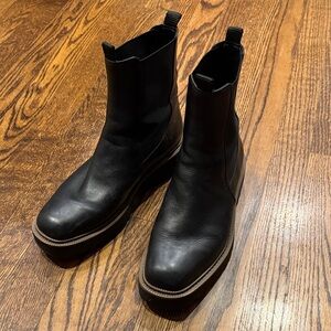 B22 Sam Edelman Women 9.5 Chelsea Black Ankle Booties Streetwear Preppy